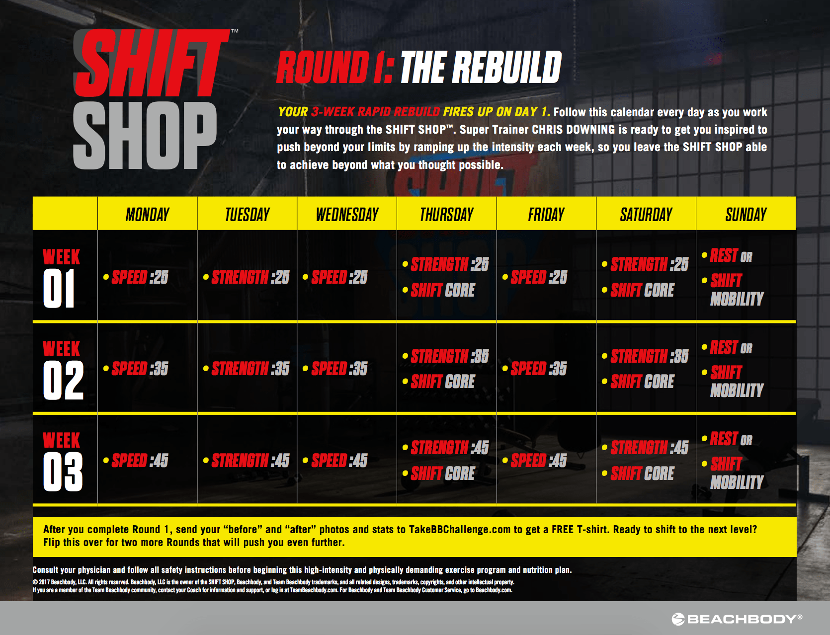 6 Day Shift shop workout review for push your ABS