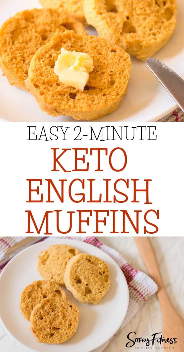 2 minute keto english muffin recipe | microwave, low-carb &