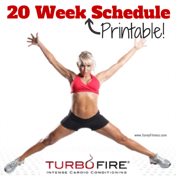 TurboFire Schedule and Printable Workout Calendar - 20 Week Plan