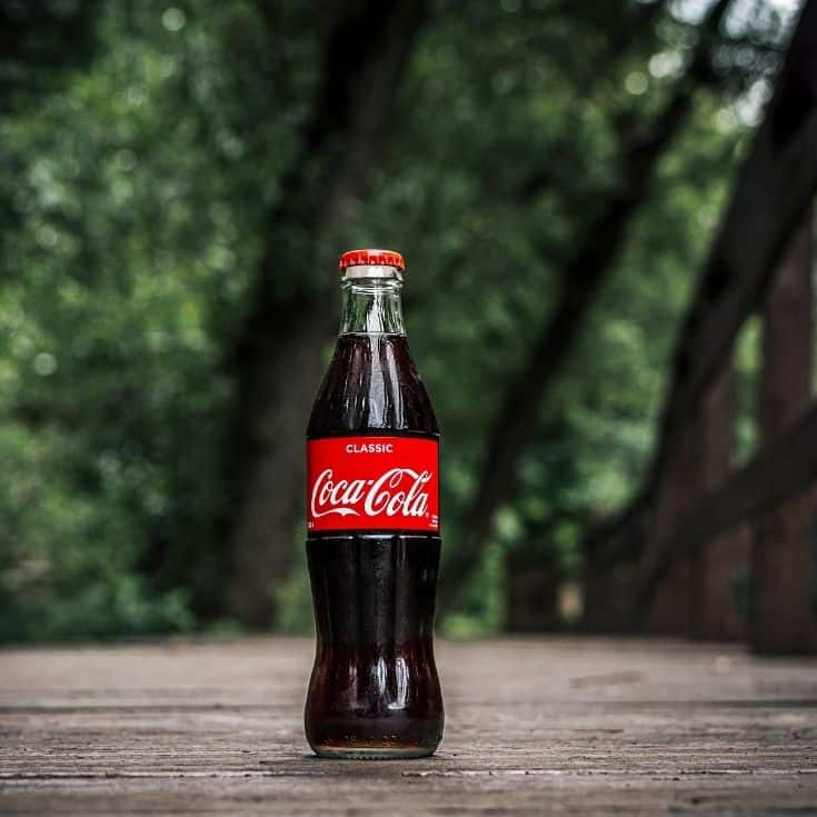 glass bottle of coca cola