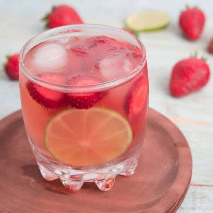 infused water in a small glass