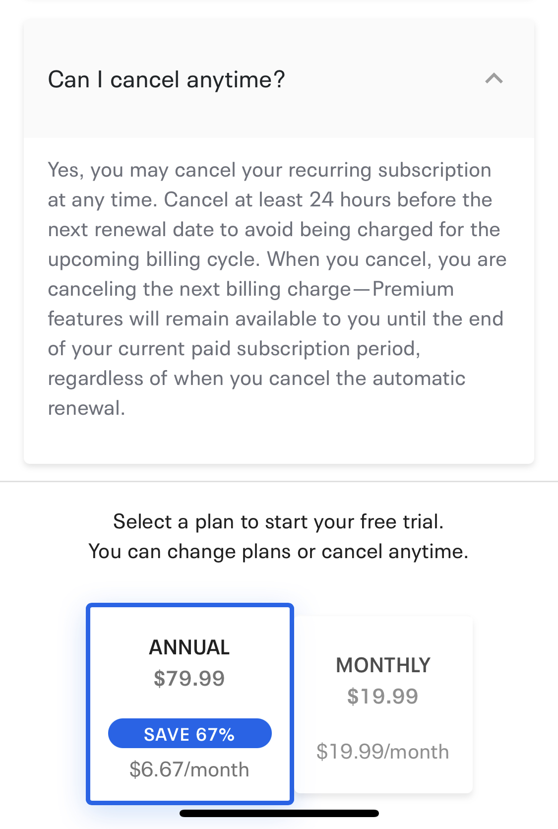 MyFitnessPal premium membership rates