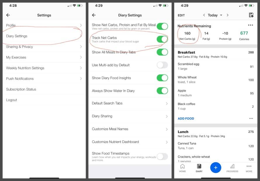 How To Turn Off Net Carbs In Myfitnesspal How to Track Calories, Macros, and Net Carbs in MyFitnessPal
