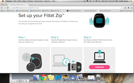 Setting Up FitBit Zip Mac