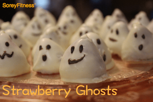 Chocolate Covered Strawberry Ghosts for Halloween