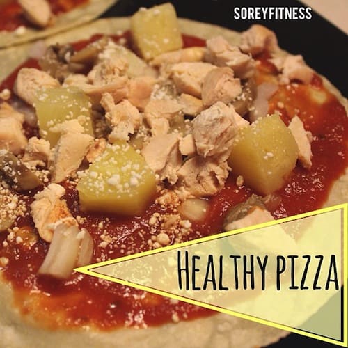 Healthy Chicken Pineapple Pizza