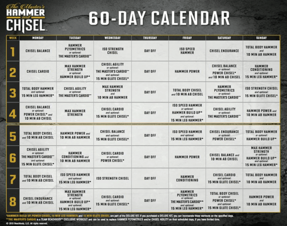 Hammer and Chisel 60 Day Calendar