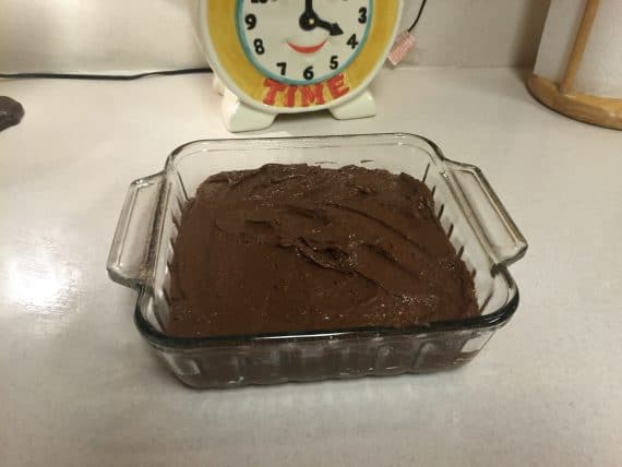 healthy avocado brownies - uncooked