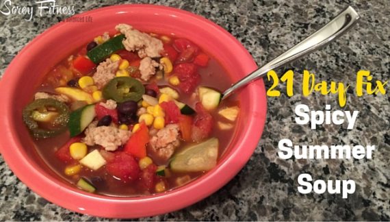 21 Day Fix Soup - Spicy Summer Vegetable Soup