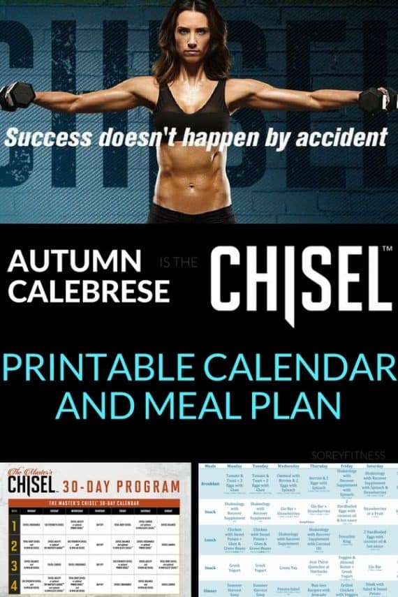 Master's Chisel Calendar Schedule and Meal Plan [Printables]