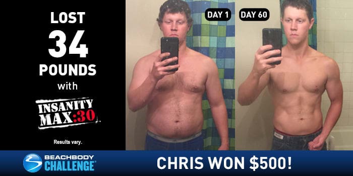 Insanity Max 30 Before and After Guy