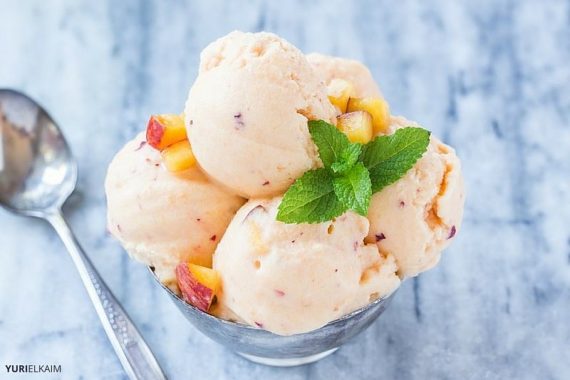 dairy free peach ice cream