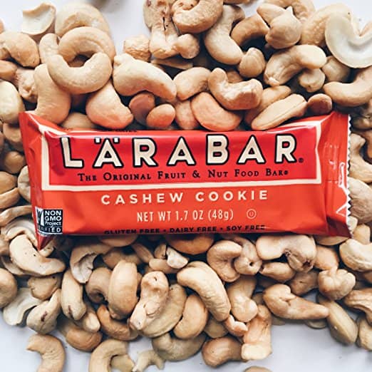 cashew cookie larabar protein bar