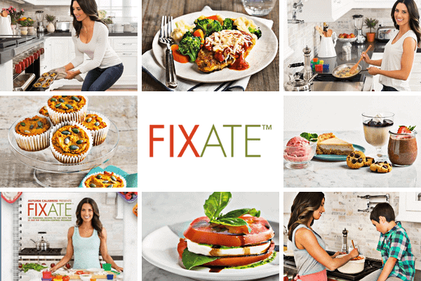 Fixate Collage of recipes and Autumn Calabrese photos