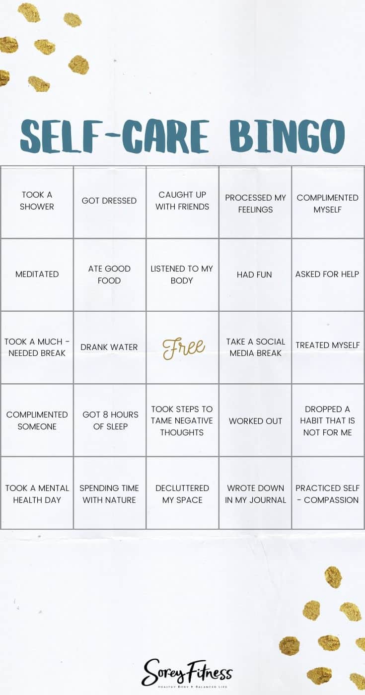 Self Care Bingo Sheet