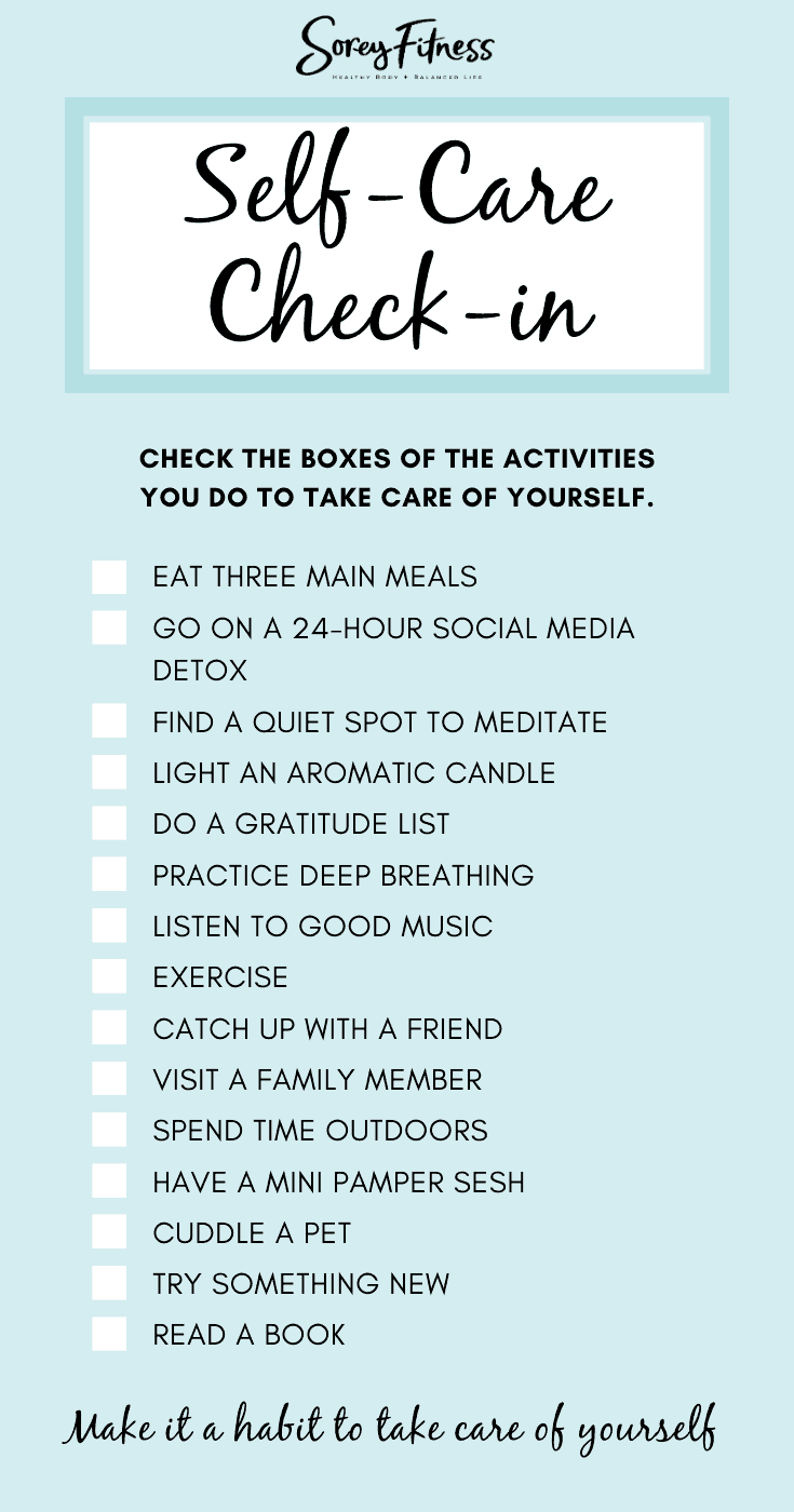 self care check list