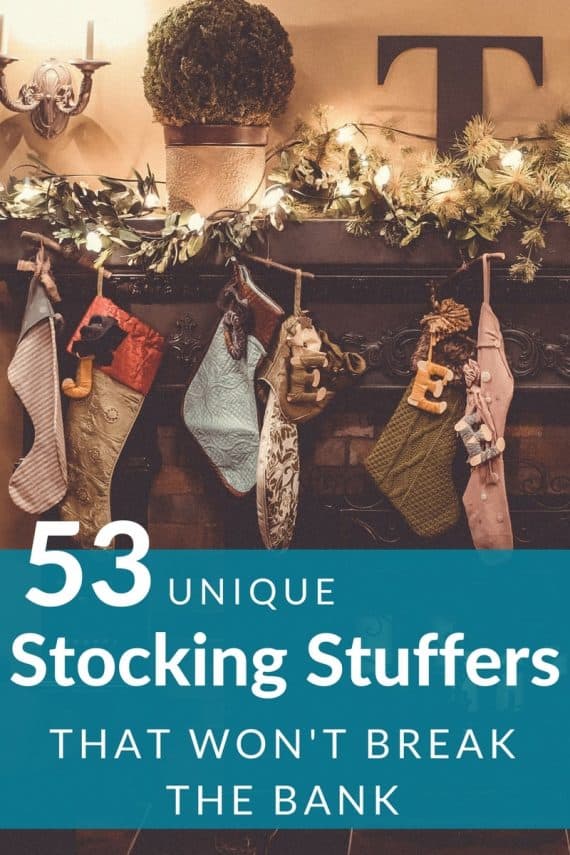 53 Fun Stocking Stuffers for adults and for teens. Budget-friendly gift ideas for mom, dad, babies, teens that are unique finds for under $5. #stockingstuffers