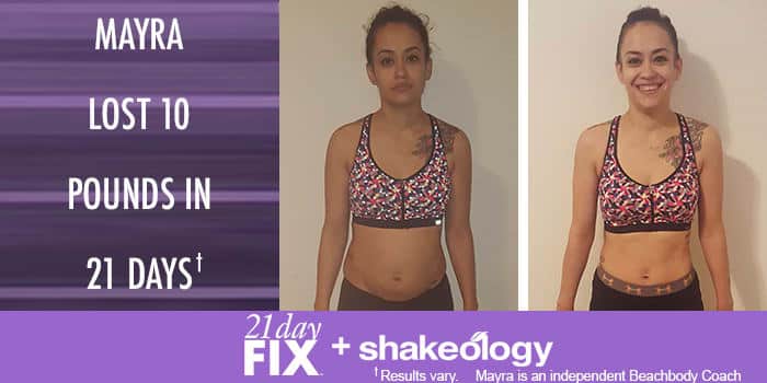 21 day fix before and after one round results