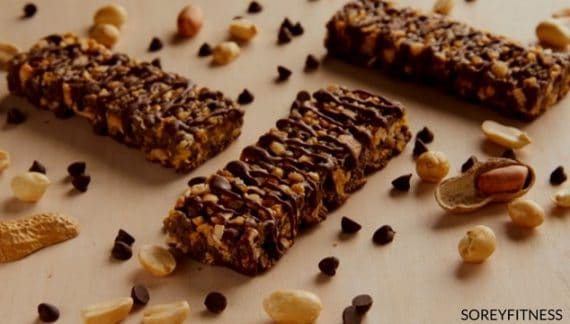 BEACHBAR Snack Bars Shown with Nuts and Chocolate Chips