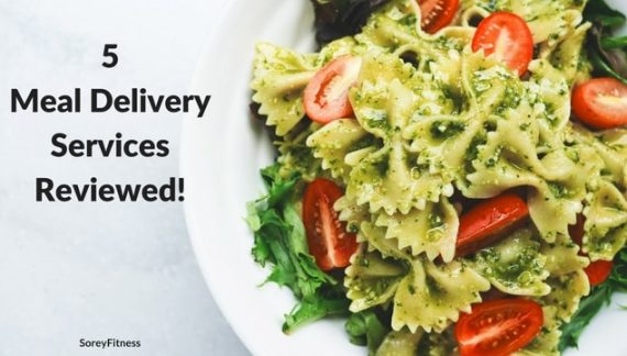 Reads 5 meal delivery services reviewed with a salad shown.
