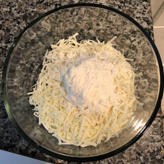step one of your keto pizza