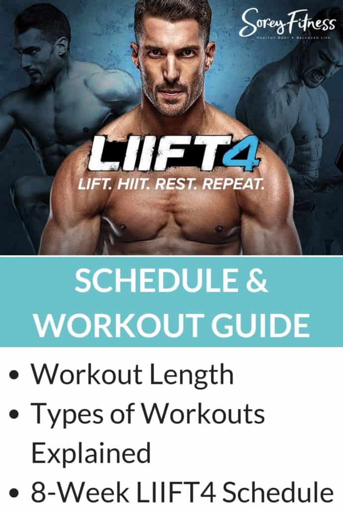 LIIFT4 Calendar Workout Schedule with with Times