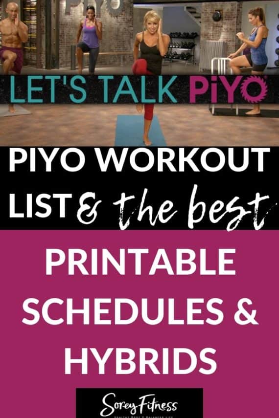  Calendario PiYo-Horario de entrenamiento