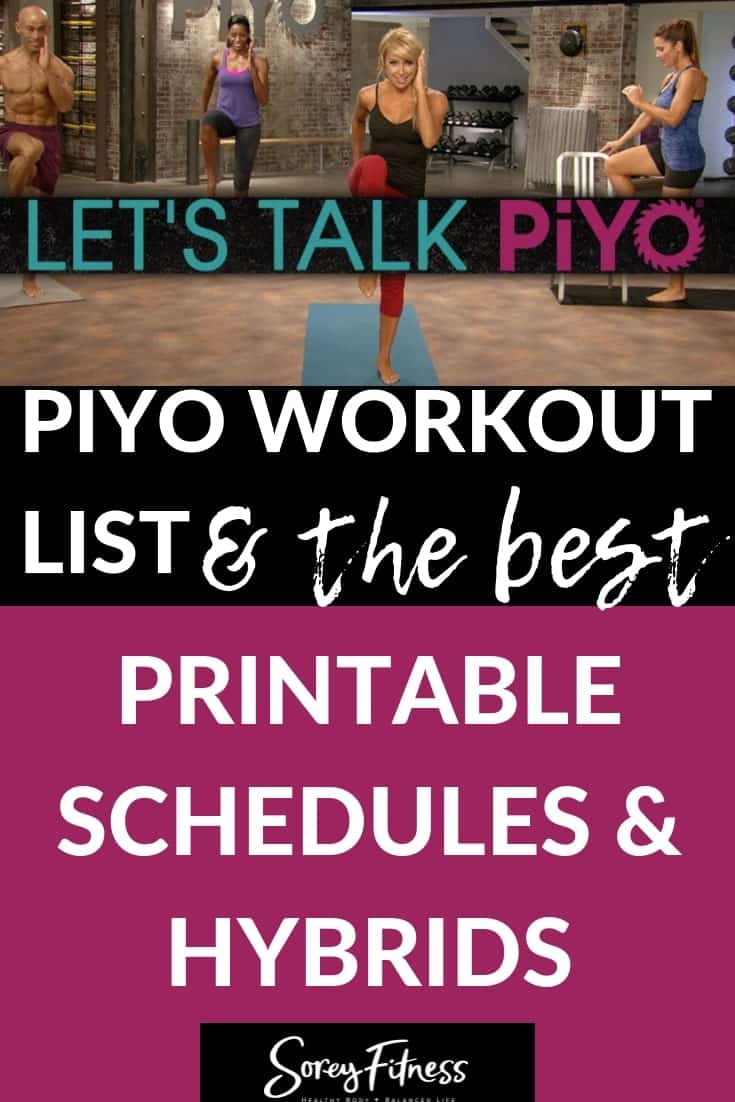 Piyo Calendar Full 60 Day Schedule