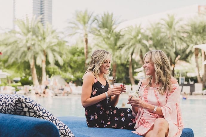 Sipping Drinks at the Aria Pool