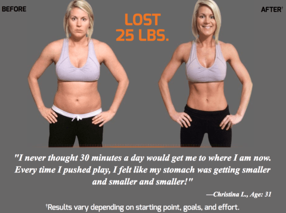 weight loss before and after women p90x