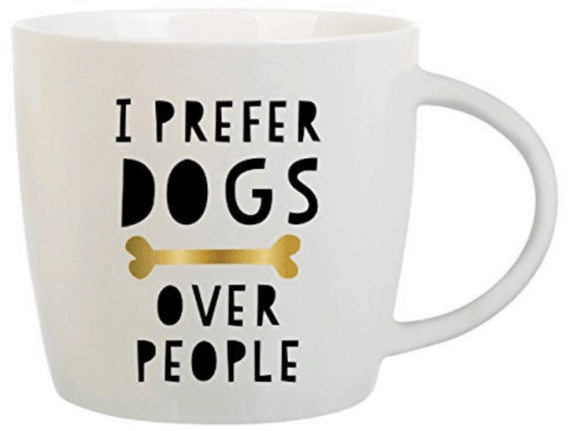 I prefer dogs over people dog lover mug