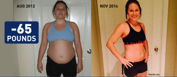 weight loss before and after women p90x