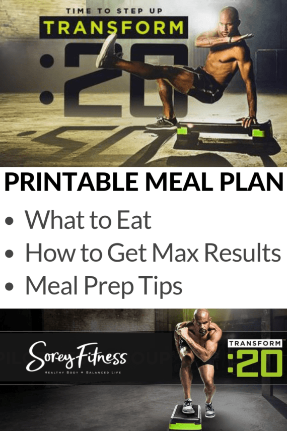 Transform 20 meal plan