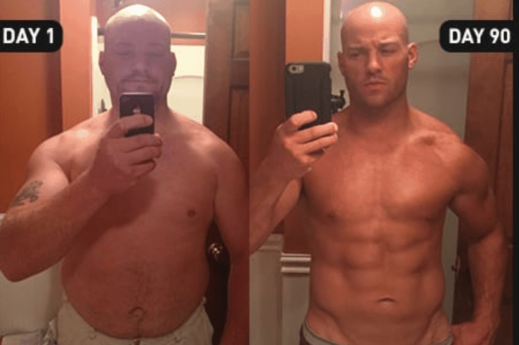 P90X Before and After Photo Man