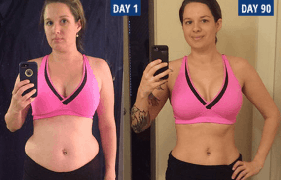 P90X Before and After photo woman