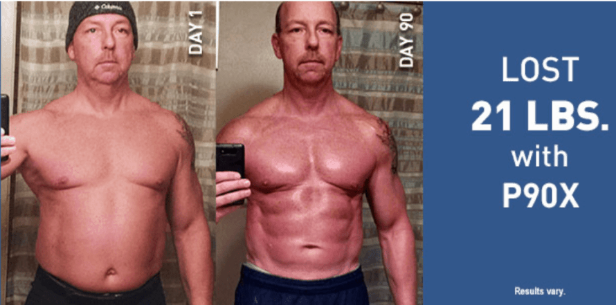 Resultados de P90X para hombre