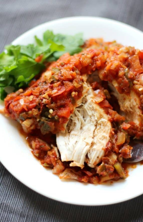 Chicken Sofrito is one of our favorite Paleo healthy crockpot meals