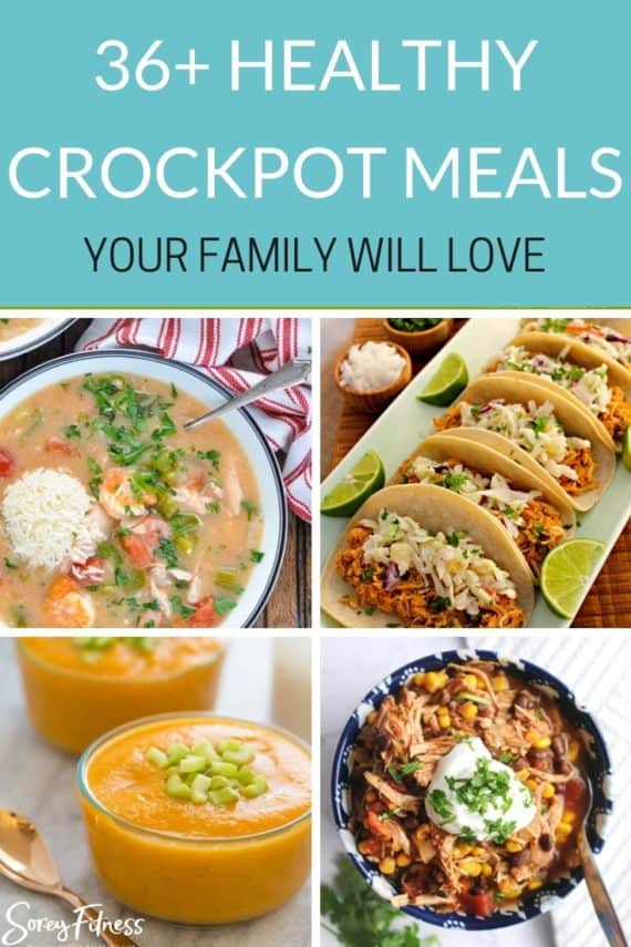 healthy crockpot meals collage