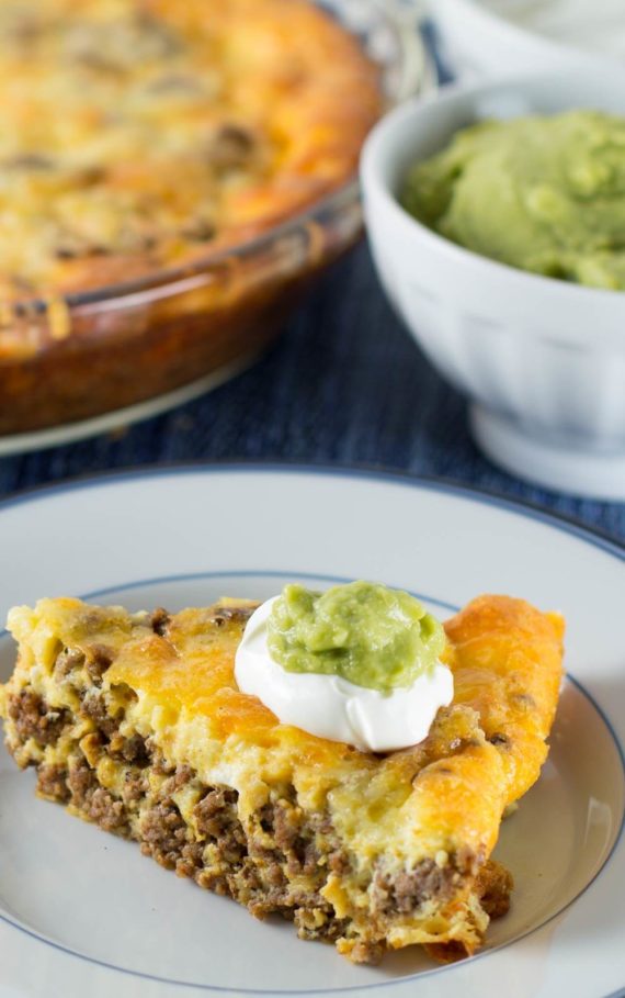 crustless taco pie - low carb recipes