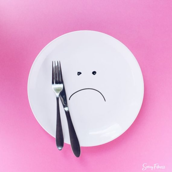 frowny face plate because you're hungry on nutrtisystem