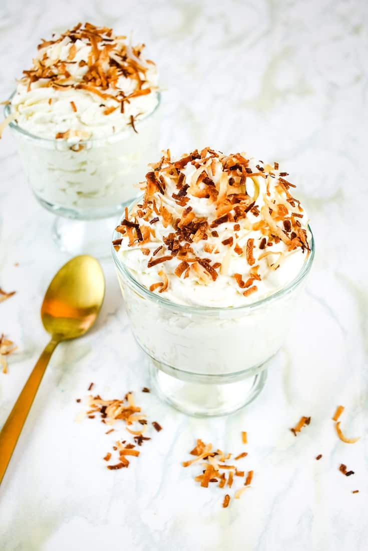 keto friendly dessert - coconut mousse