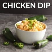 buffalo chicken dip in a bowl