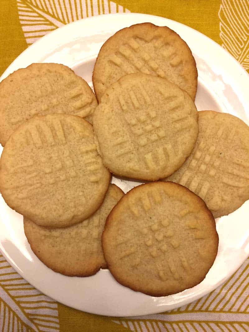 a plate of keto butter cookies