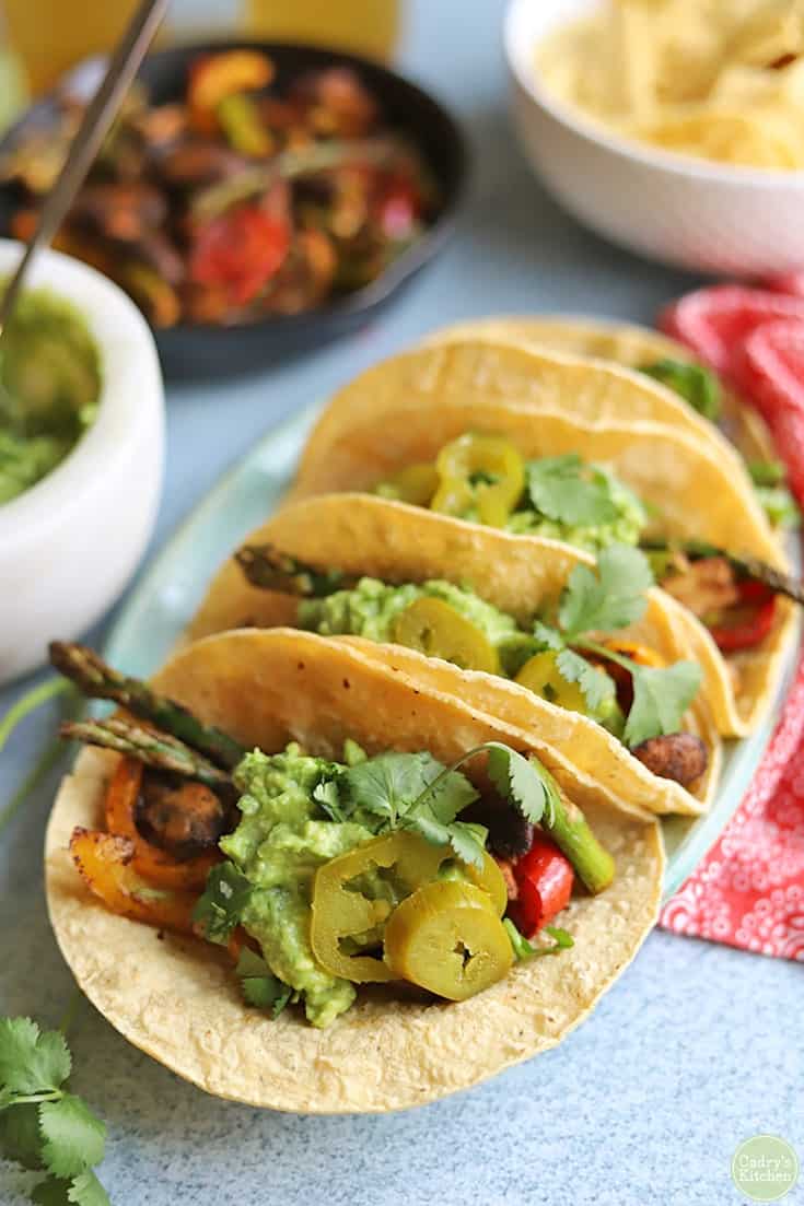 Mushroom Asparagus Fajitas