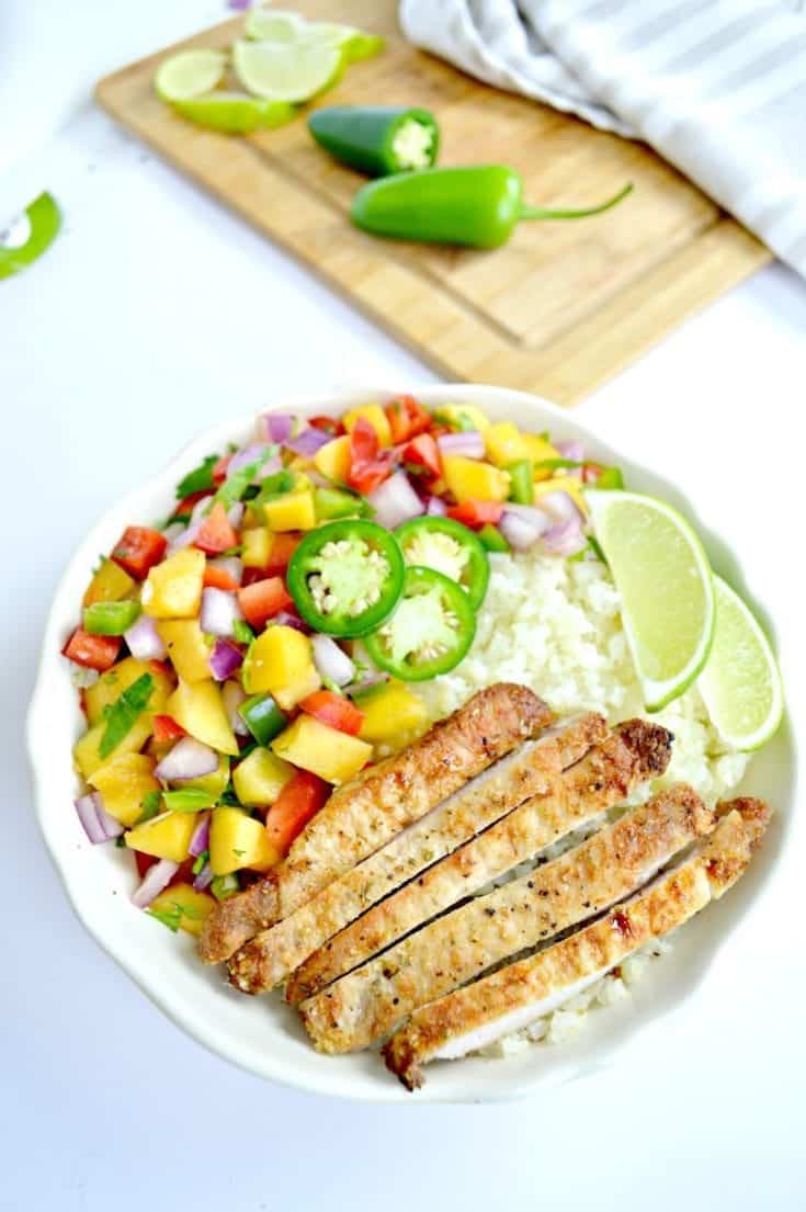 Grilled Pork Chop with Mango Salsa