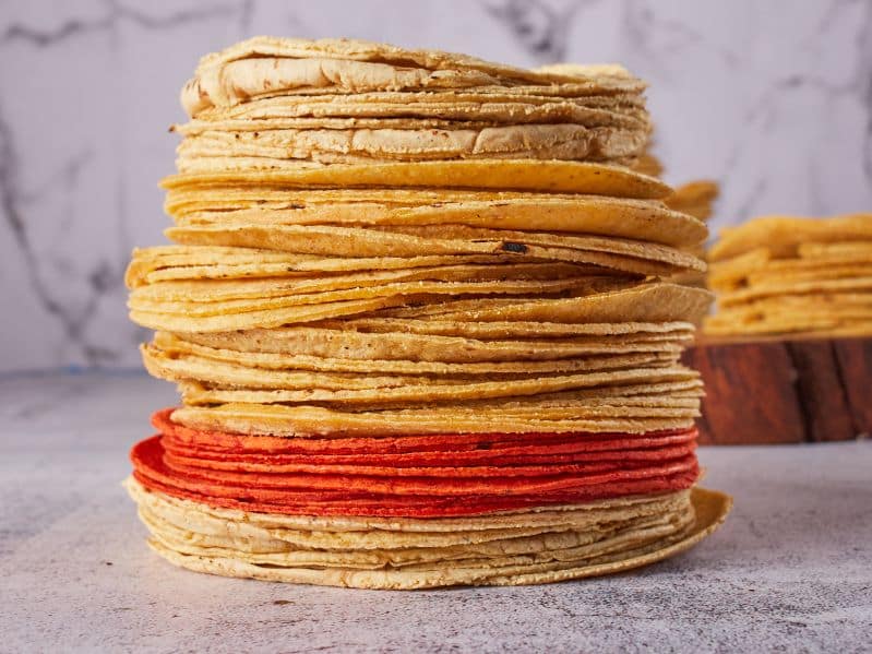 stack of tortillas
