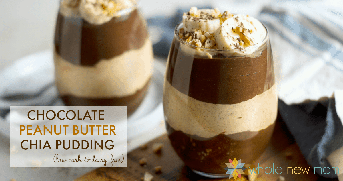 layered chocolate and peanut butter pudding