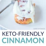 one keto Cinnamon roll with cream cheese frosting recipe