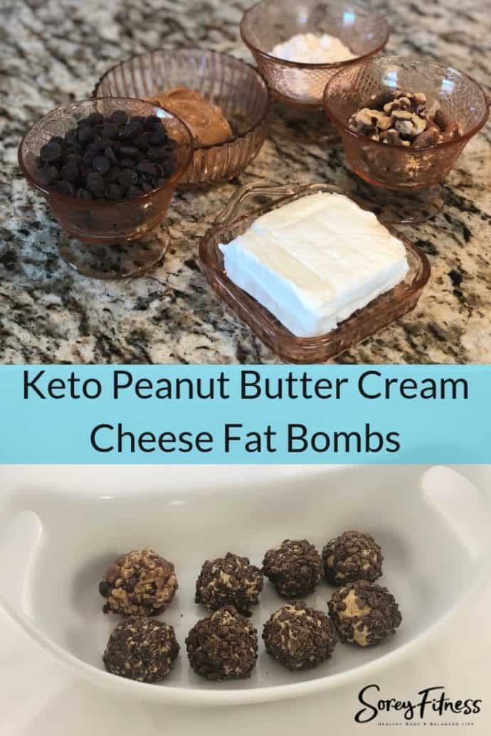 Keto Peanut Butter Cream Cheese Balls Fat Bombs [Low Carb]