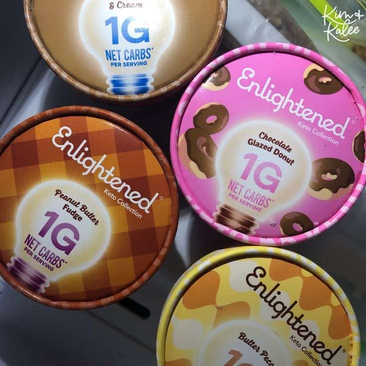 Enlightened Keto Ice Cream Pints in Freezer